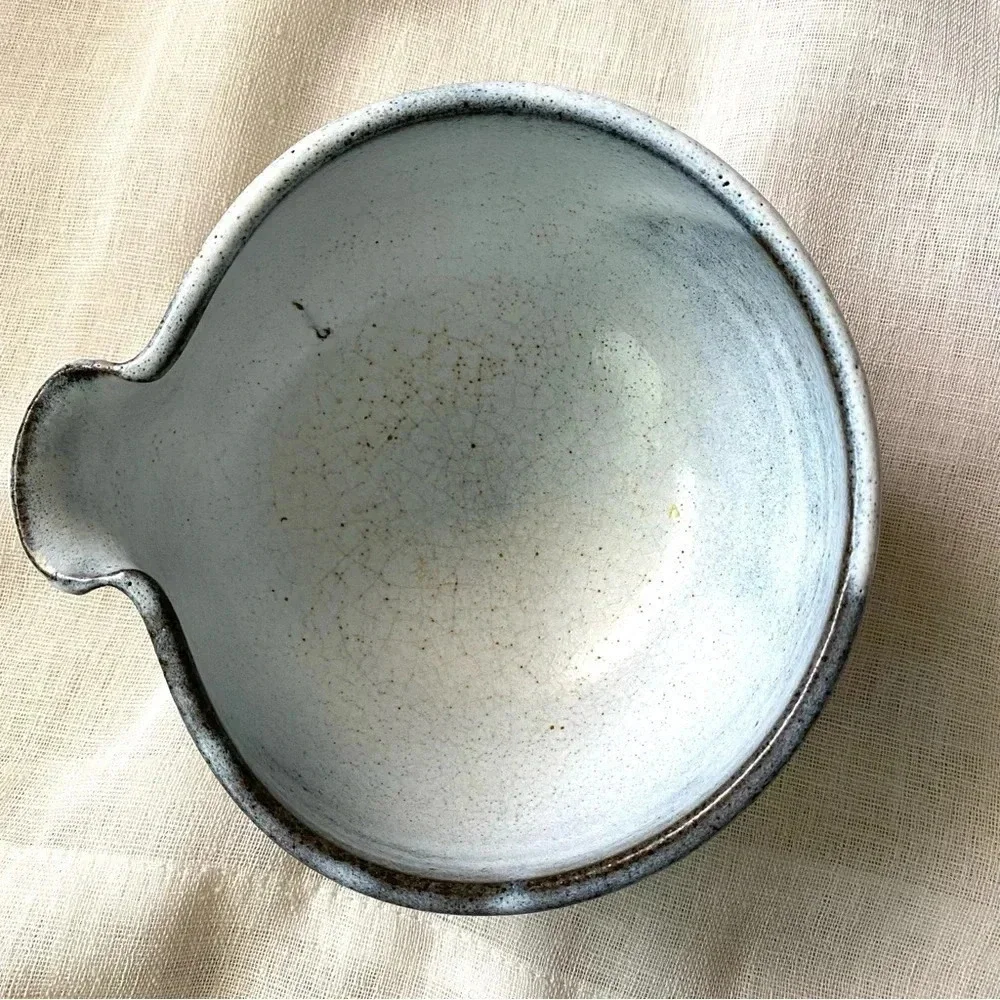 Vintage Glazed Stoneware Mixing Bowl